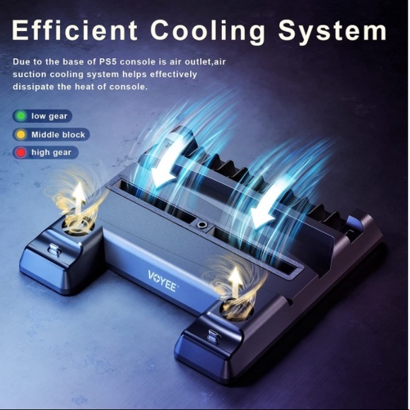 Vertical Cooling Fan Charging Play-Station 5/PS-5 - Picture 3 of 7